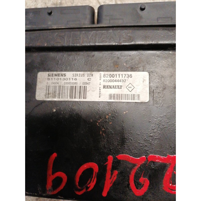 Recambio de centralita motor uce para renault kangoo (f/kc0) referencia OEM IAM 8200111736 8200044437 S110130116C - Amarillo 2