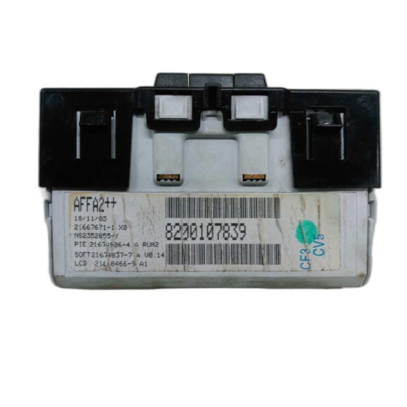 Recambio de pantalla multifuncion para renault megane ii familiar dynamique referencia OEM IAM - Blanco 3