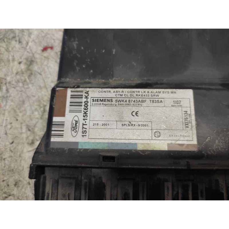 Recambio de caja reles / fusibles para ford mondeo berlina (ge) ambiente referencia OEM IAM 1S7T15K600KA 5WK48743ABF 2