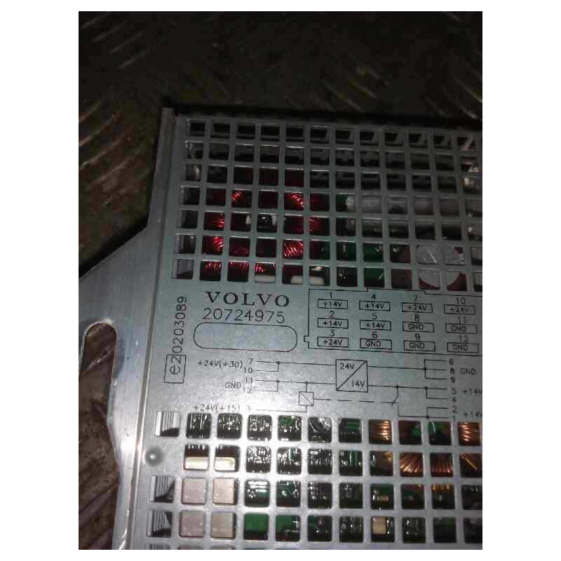 Recambio de modulo electronico para volvo fh 440 fg 4x2 low largo (lh1 o l2h1) referencia OEM IAM 20724975  COVERTIDOR 24/12V - Amarillo 3