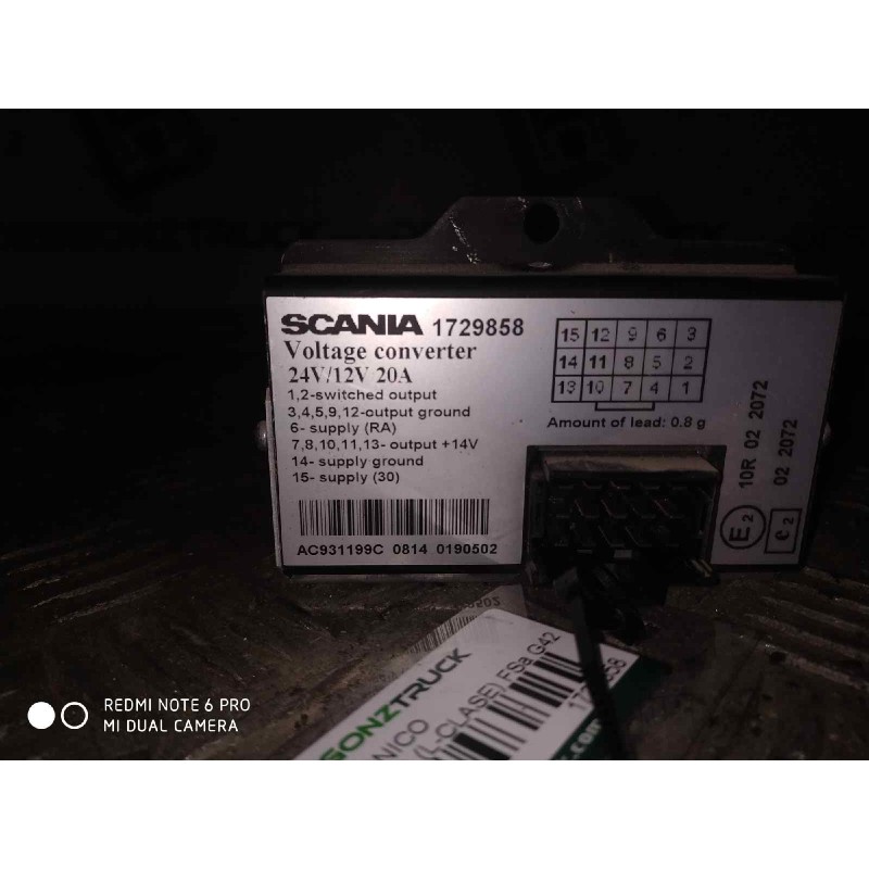 Recambio de modulo electronico para scania serie p/g/r (l-clase) fsa g420 (4x2) corto cg 14 referencia OEM IAM 1729858  CONVERTI - Blanco 2