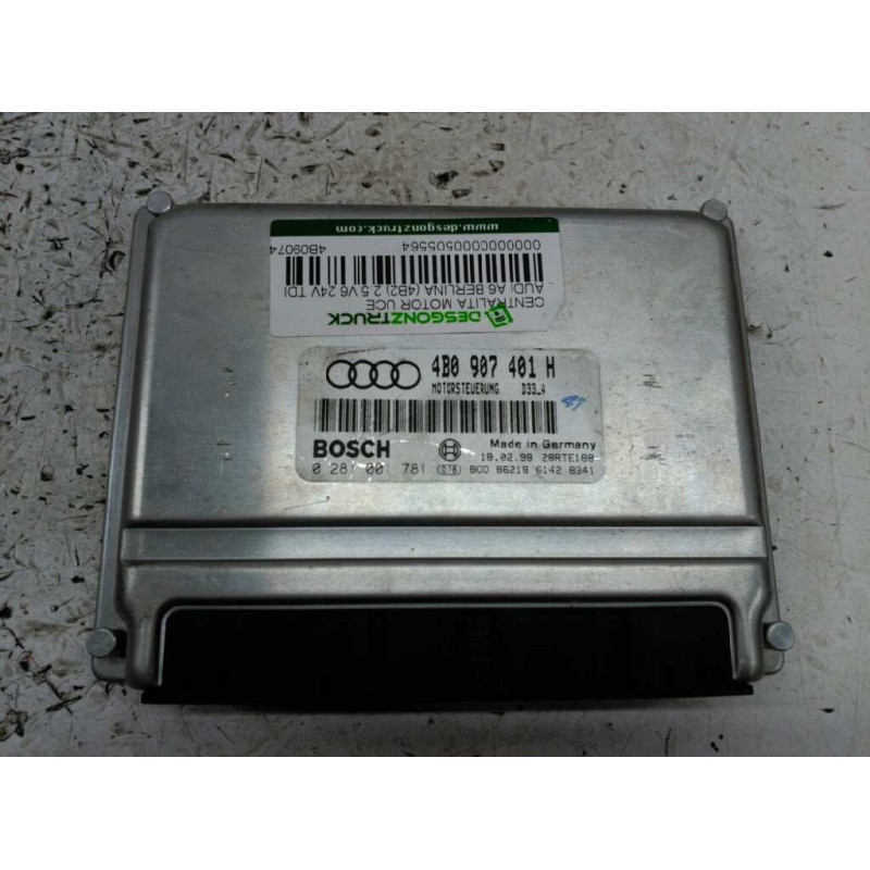 Recambio de centralita motor uce para audi a6 berlina (4b2) 2.5 v6 24v tdi referencia OEM IAM 4B0907401H 0281001781 - Azul
