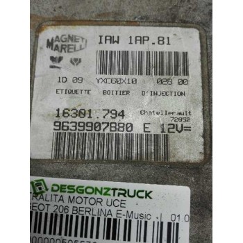 Recambio de centralita motor uce para peugeot 206 berlina e-music referencia OEM IAM 9639907880E IAW1AP81 