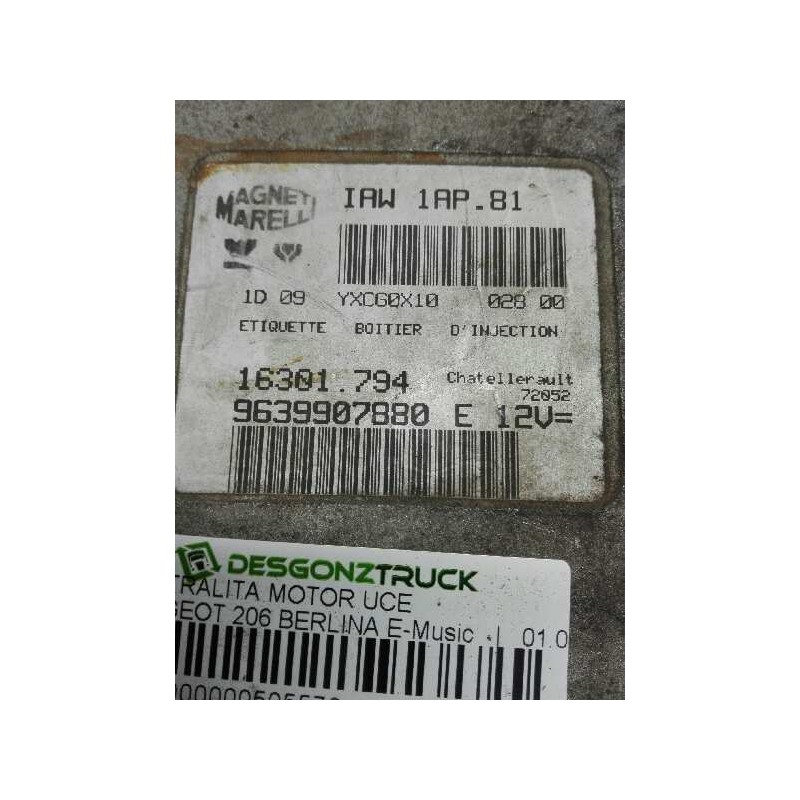 Recambio de centralita motor uce para peugeot 206 berlina e-music referencia OEM IAM 9639907880E IAW1AP81 - Negro 2