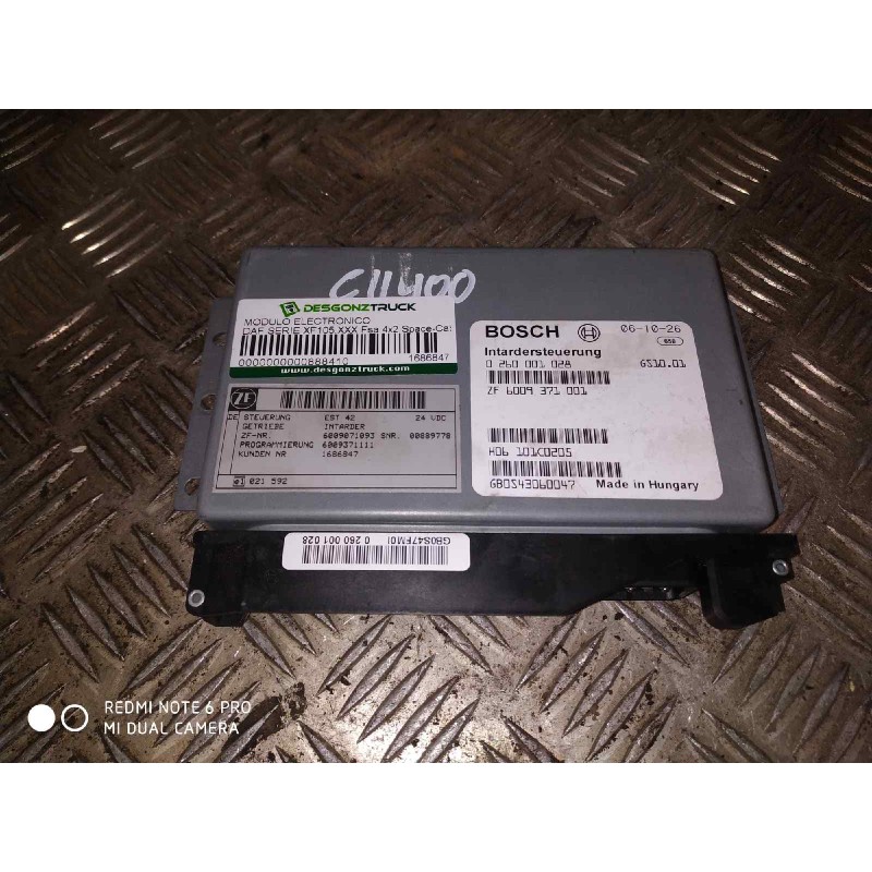 Recambio de modulo electronico para daf serie xf105.xxx fsa 4x2 space-cab referencia OEM IAM 1686847 0260001028 6009371001