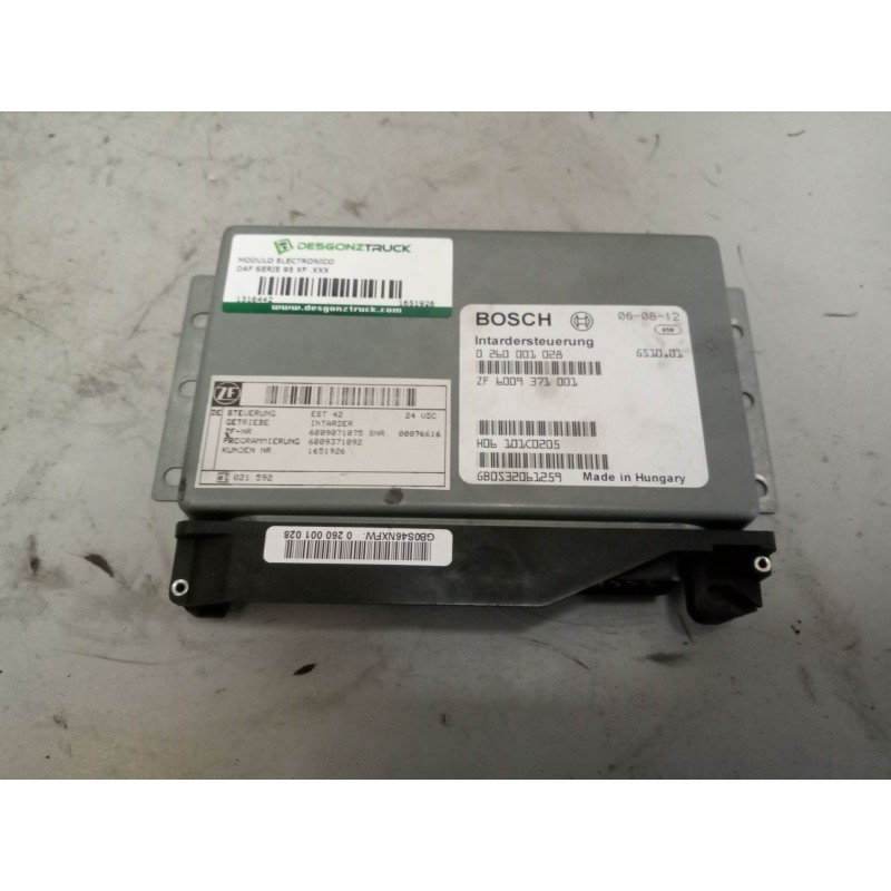 Recambio de modulo electronico para daf serie 95 xf .xxx 12.6 diesel referencia OEM IAM 1651926 CENTRALITA INTARDER 0260001028