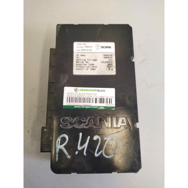 Recambio de modulo electronico para scania serie p/g/r (c-clase) fg 420 (4x2) corto cp 13 / 14 b referencia OEM IAM 1889537 1889
