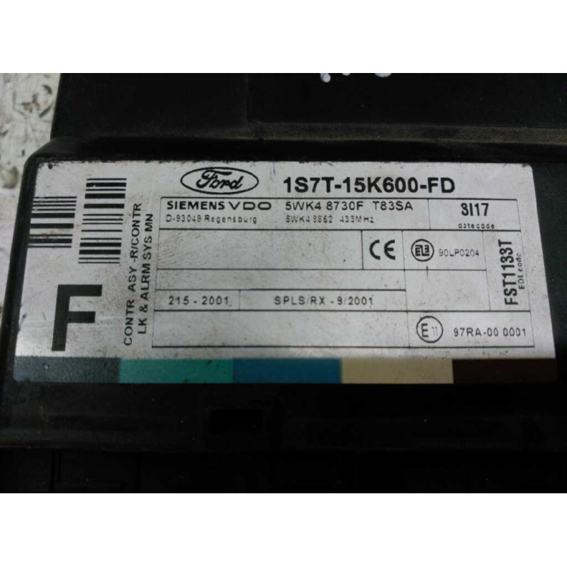 Recambio de modulo electronico para ford focus berlina (cak) 1.6 16v cat referencia OEM IAM 1S7T15K600FD 5WK48730F CENTRALITA CO 5
