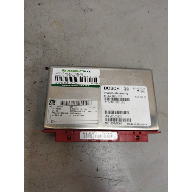 Recambio de modulo electronico para man tg - a 18.xxx 12.4 diesel referencia OEM IAM 81258106000 0260001033 6009380001