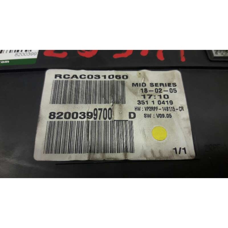 Recambio de cuadro instrumentos para renault megane ii berlina 3p referencia OEM IAM 8200399700 4