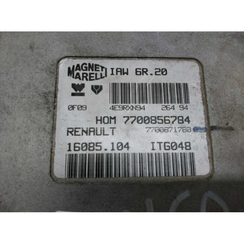 Recambio de centralita motor uce para renault twingo (co6) 1.3 cat referencia OEM IAM 7700856784 IAW6R20 2