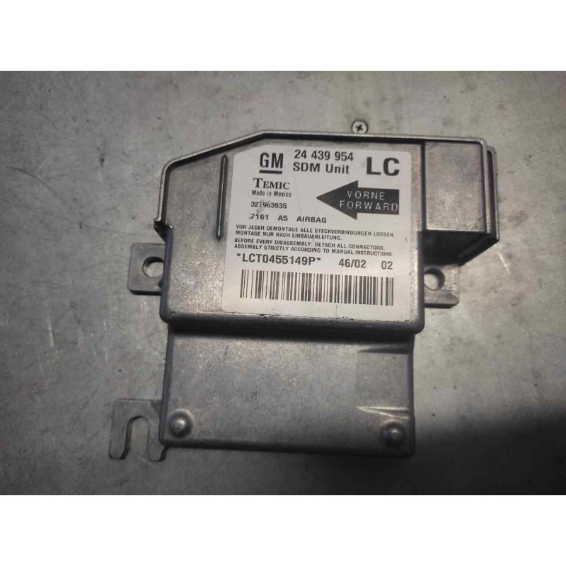 Recambio de centralita airbag para opel corsa c 1.7 16v di cat (y 17 dtl / lk8) referencia OEM IAM 24439954 327963935