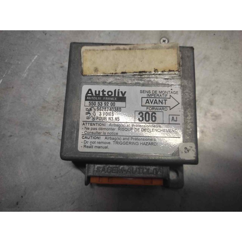 Recambio de centralita airbag para peugeot 306 berlina 3/4/5 puertas (s2) 1.9 turbodiesel cat referencia OEM IAM 9628740380 5505