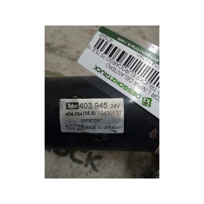 Recambio de motor limpia delantero para iveco eurocargo tector chasis  (modelo 75 e 15) larga distancia referencia OEM IAM 40394 - Blanco 2
