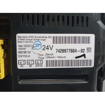 Recambio de cuadro instrumentos para renault magnum ab 2005 12.8 diesel referencia OEM IAM 7420977604  