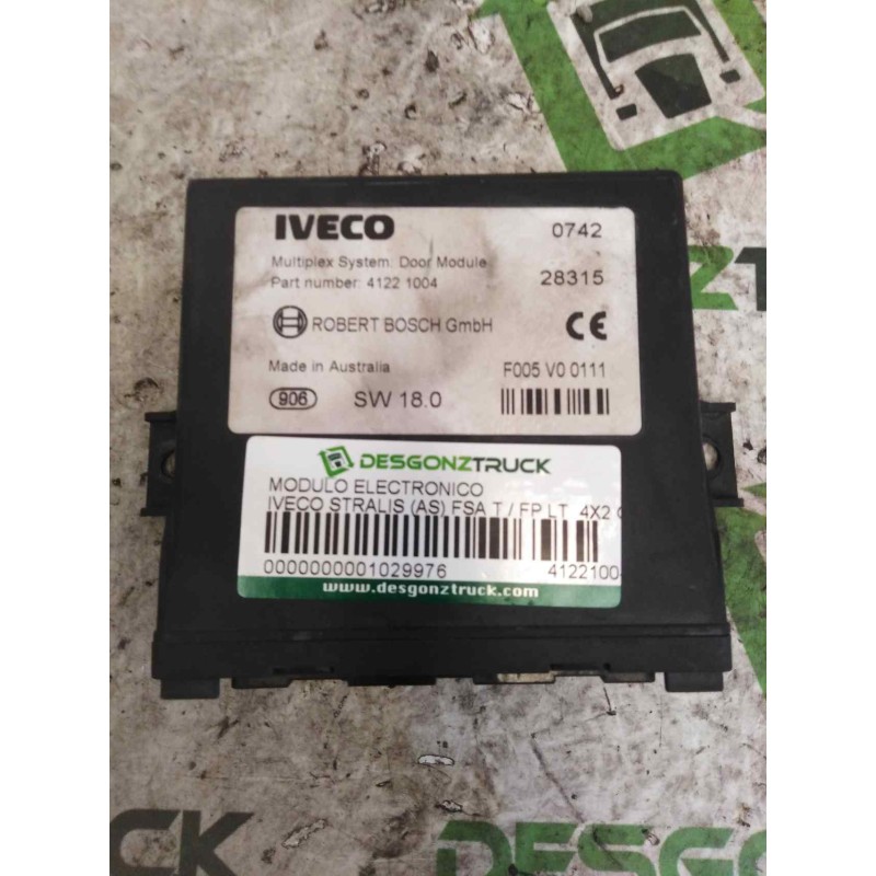 Recambio de modulo electronico para iveco stralis (as) fsa t / fp lt 4x2 gran espacio referencia OEM IAM 41221004 SW18.0