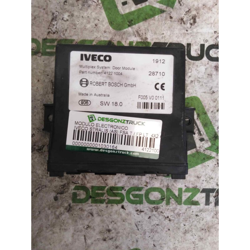 Recambio de modulo electronico para iveco stralis (as) fsa t / fp lt 4x2 gran espacio referencia OEM IAM 41221004 SW18.0
